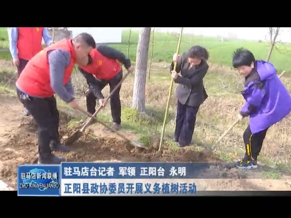 正阳县政协委员开展义务植树活动