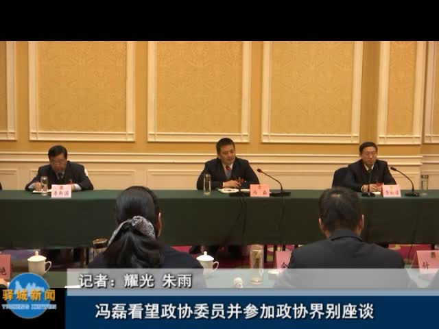 冯磊看望政协委员并参加政协界别座谈