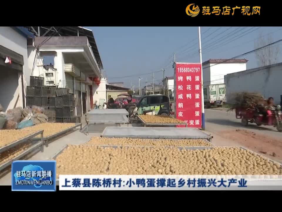 上蔡县陈桥村：小鸭蛋撑起乡村振兴大产业