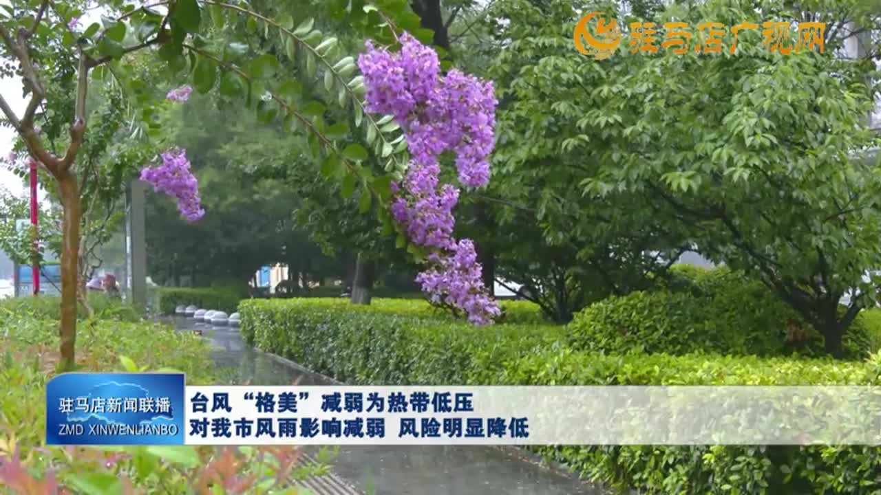 臺風“格美”減弱為熱帶低壓 對我市風雨影響減弱 風險明顯降低