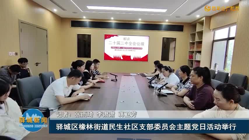 驛城區(qū)橡林街道民生社區(qū)支部委員會(huì)主題黨日活動(dòng)舉行