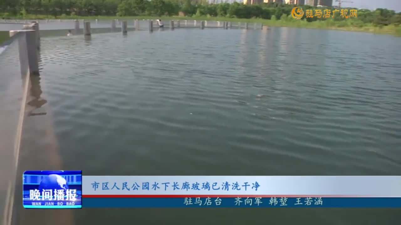 市區(qū)人民公園水下長(zhǎng)廊玻璃青苔已完成清洗