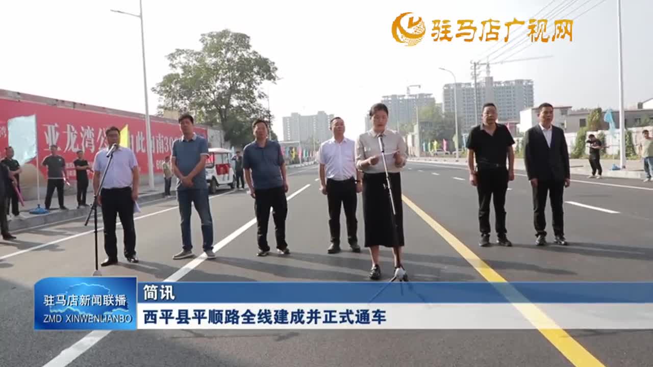 西平縣平順路全線建成并正式通車(chē)