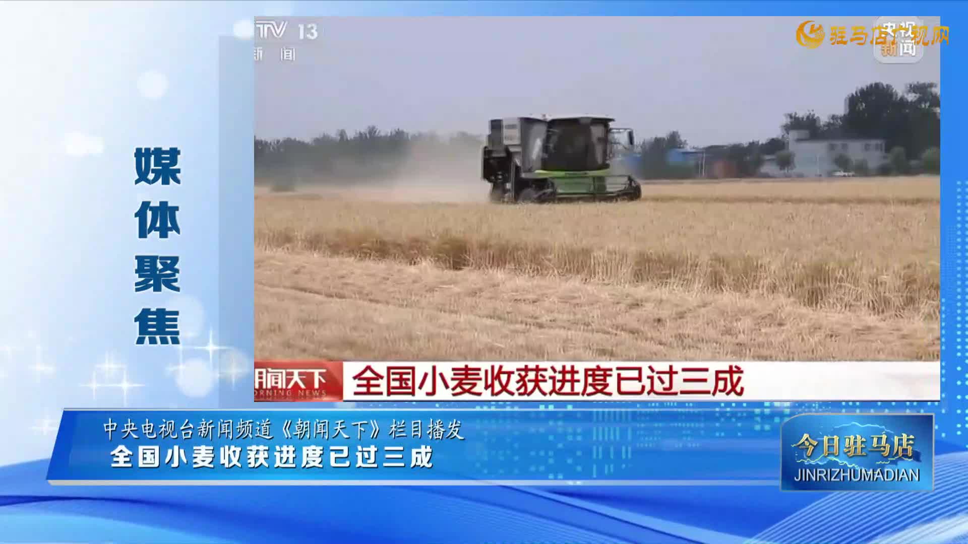 【媒體聚焦】全國小麥?zhǔn)斋@進(jìn)度已過三成
