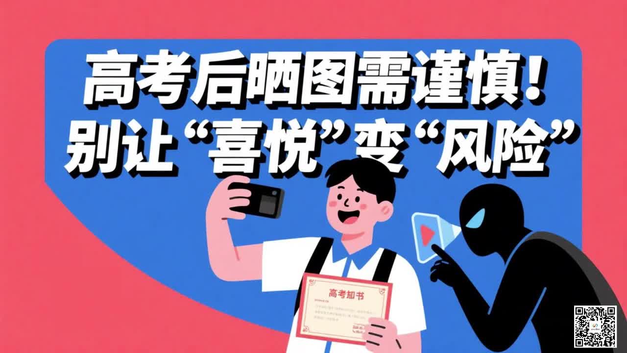 高考后晒图需谨慎！别让“喜悦”变“风险