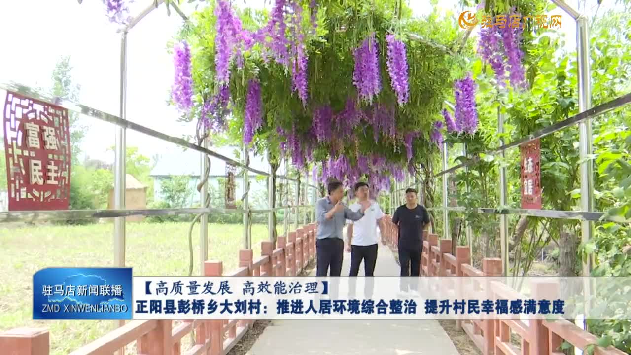 【高質量發展 高效能治理】正陽縣彭橋鄉大劉村：推進人居環境綜合整治 提升村民幸福感滿意度