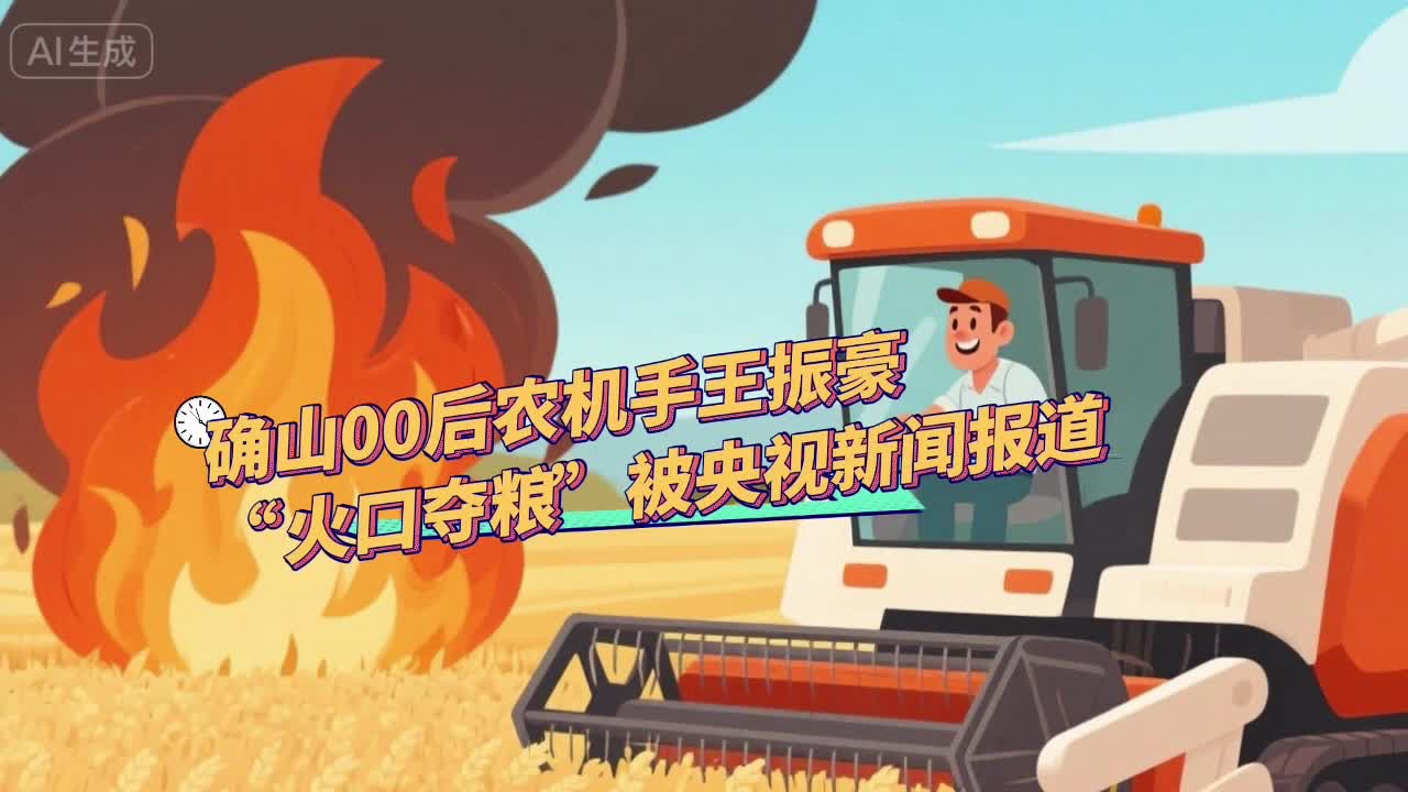 确山00后农机手王振豪“火口夺粮”被央视新闻报道......|《今日驻马店》资讯第155期