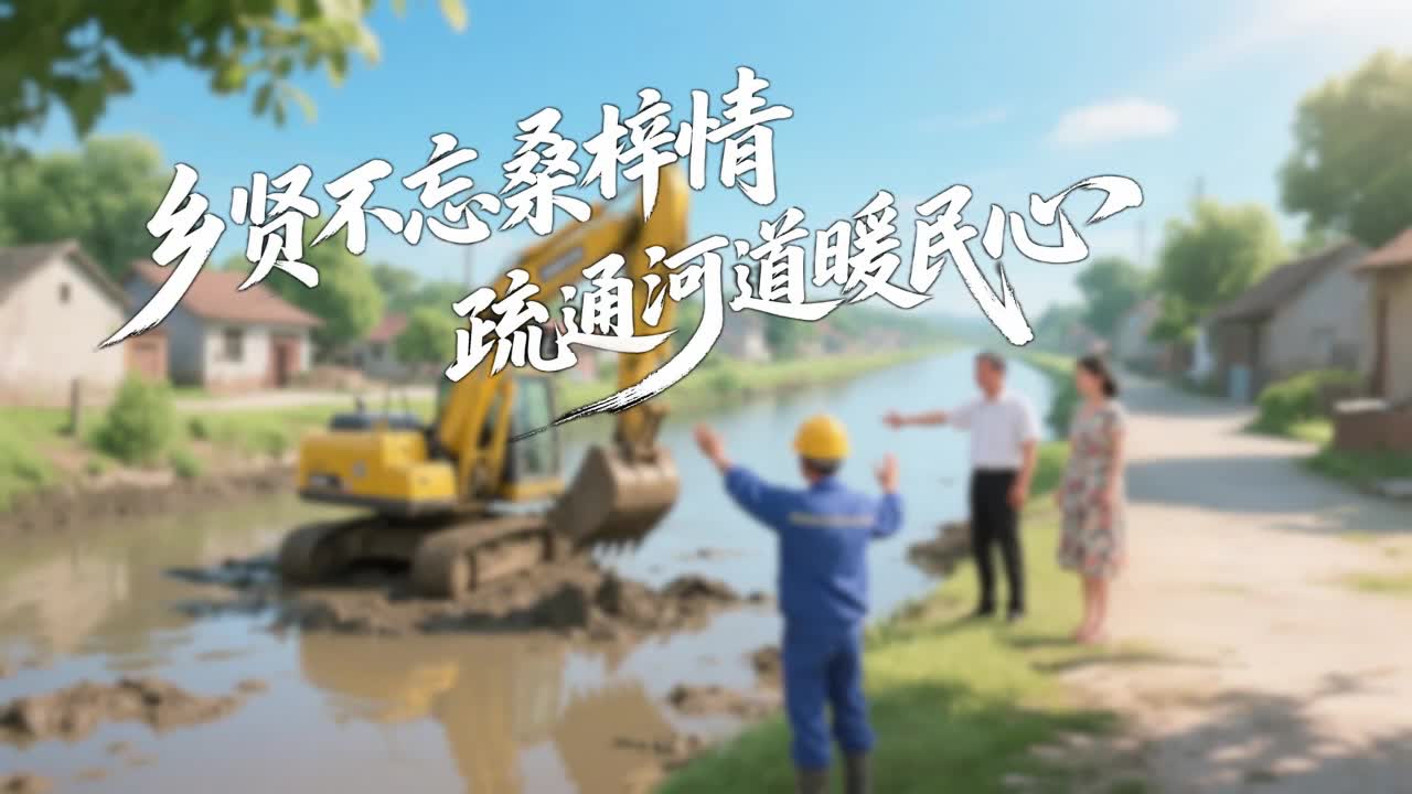 乡贤不忘桑梓情 疏通河道暖民心