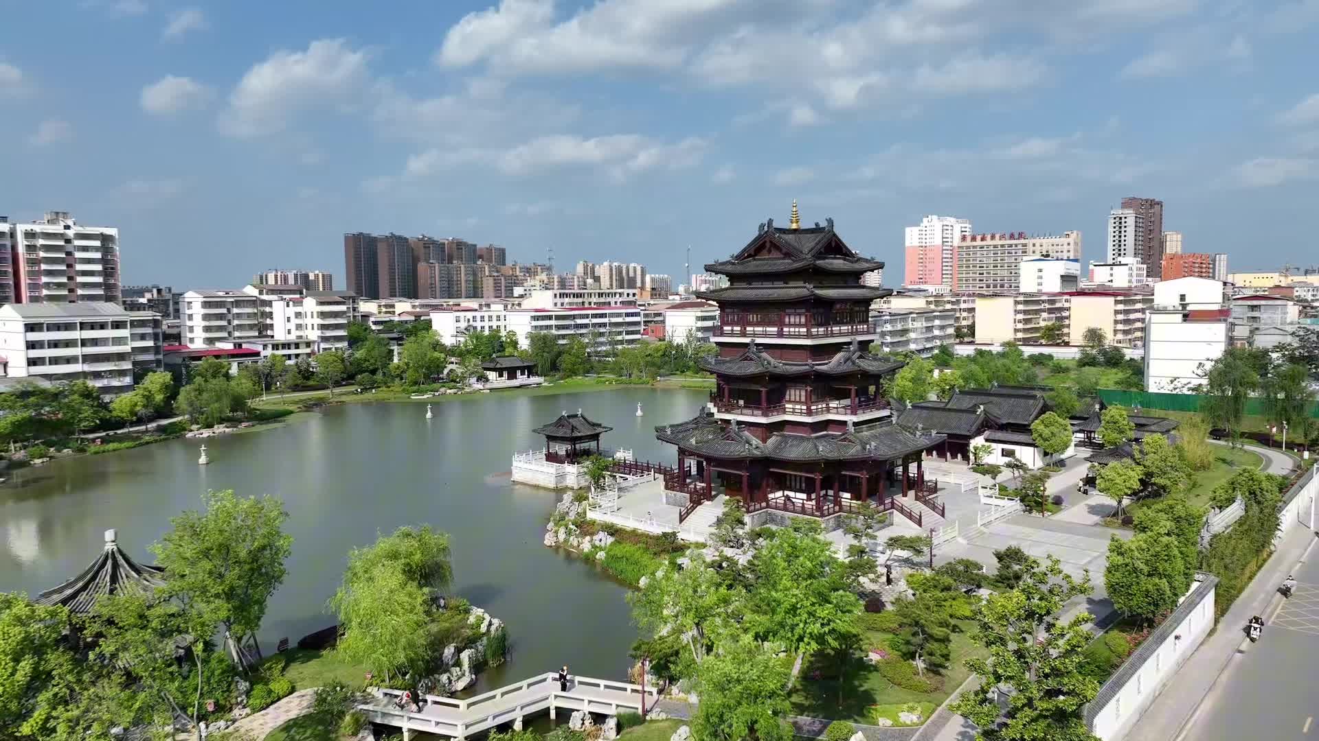 航拍夏日平輿摯園邂逅江南盛景