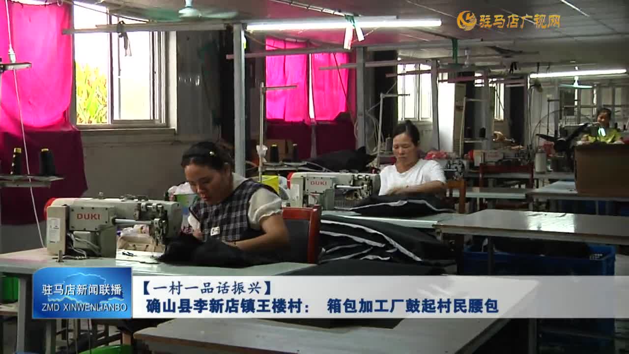 【一村一品话振兴】确山县李新店镇王楼村：箱包加工厂鼓起村民腰包