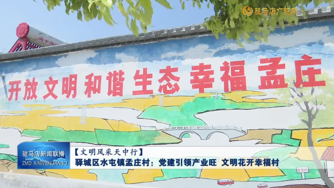 【文明風采天中行】驛城區(qū)水屯鎮(zhèn)孟莊村：黨建引領產業(yè)旺 文明花開幸福村