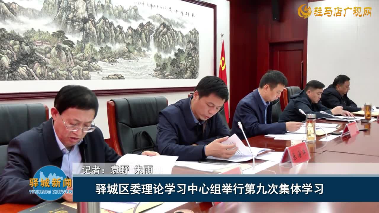 驿城区委理论学习中心组举行第九次集体学习