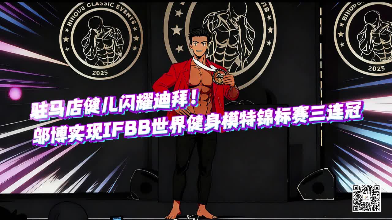驻马店健儿闪耀迪拜！邬博实现IFBB世界健身模特锦标赛三连冠