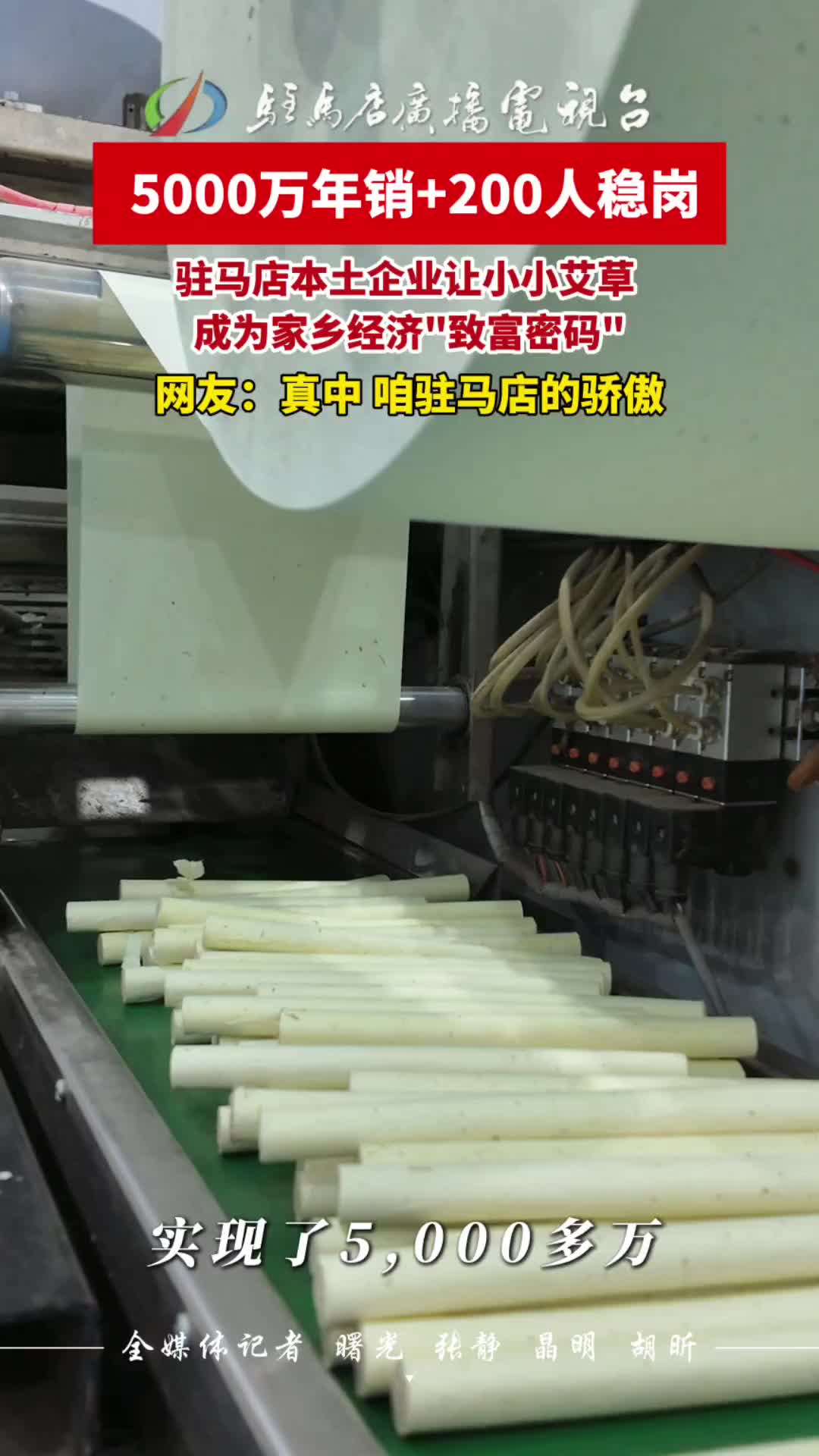 5000万年销+200人稳岗 驻马店本土企业让小小艾草  成为家乡经济“致富密码”网友：真中 咱驻马店的骄傲#驻马店本土企业#艾草#家乡经济#致富#驻马店