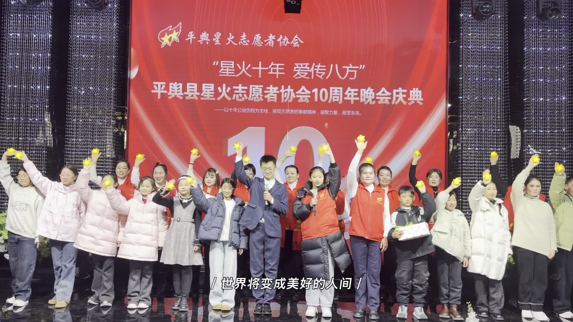 平舆县星火志愿者协会举行十年庆典活动