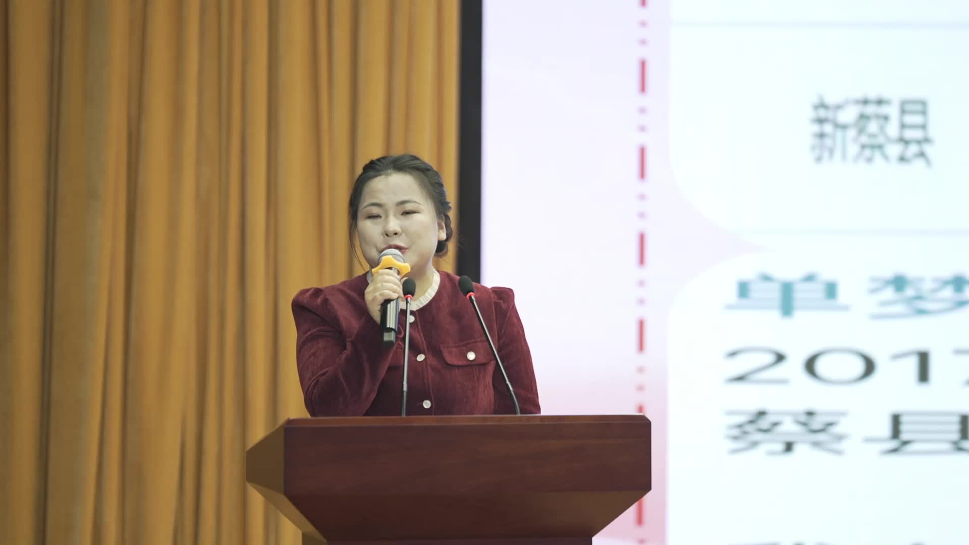 驻马店市“弘扬践行教育家精神”优秀教师巡回报告会—新蔡县孙召镇初级中学教师：单梦换