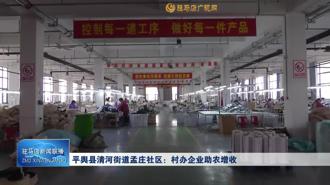 平舆县清河街道孟庄社区：村办企业助农增收