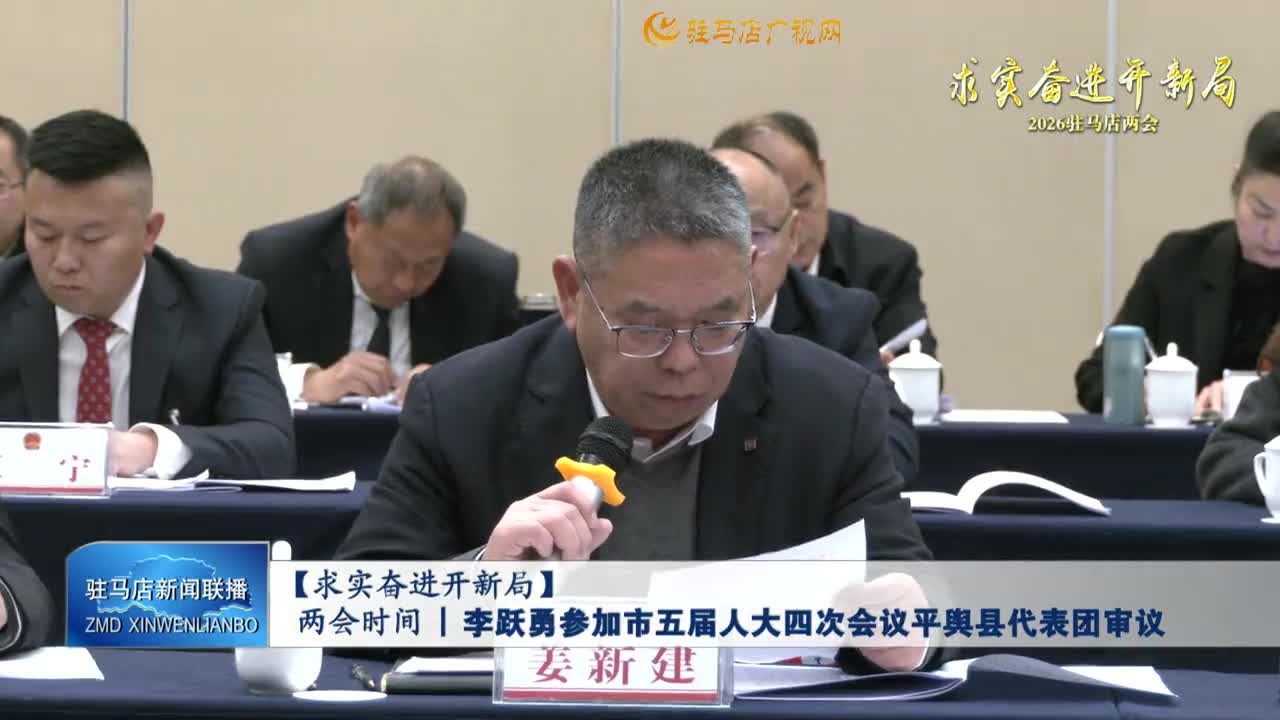 【求实奋进开新局】两会时间丨李跃勇参加市五届人大四次会议平舆县代表团审议