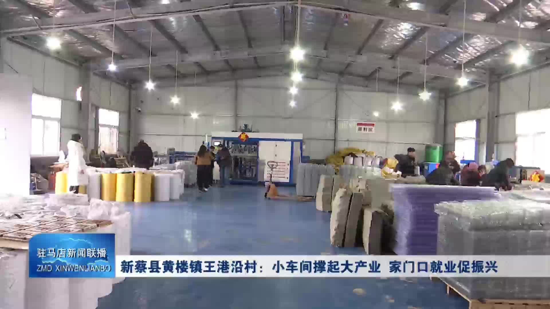新蔡县黄楼镇王港沿村：小车间撑起大产业 家门口就业促振兴VA0