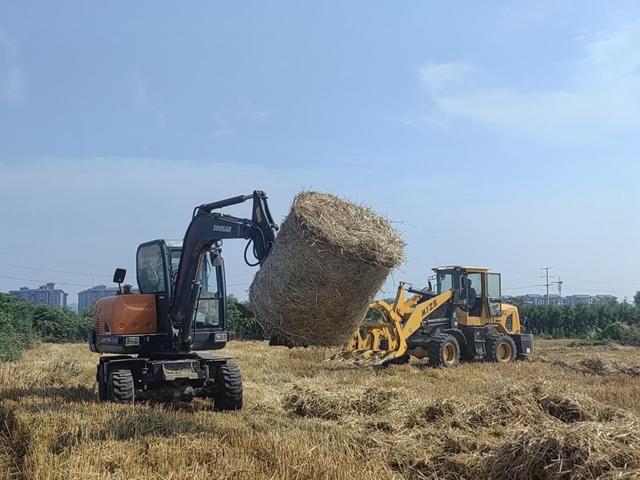 驿城区香山街道：小麦秸秆统一回收 变废为宝助农增收